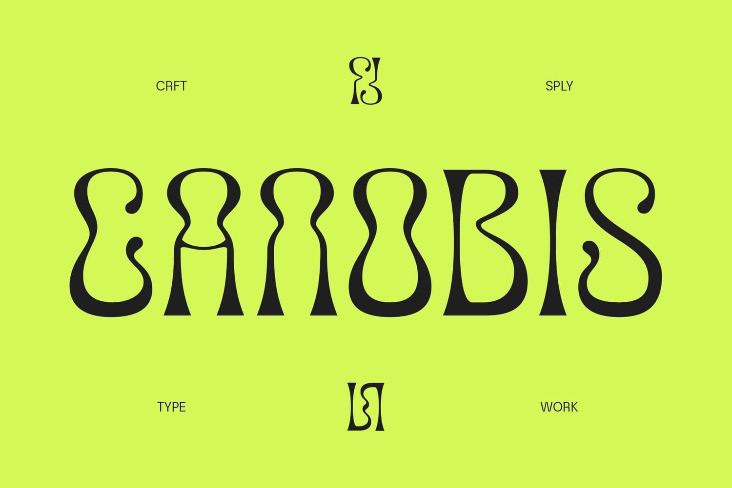 Beach party poster with people, designed with the Canobis - Psychedelic Typeface font for a psychedelic vibe.