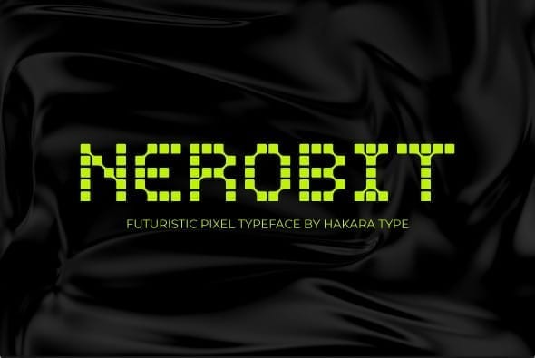 "NEROBIT" in its minimalist, interconnected pixel style against a dark, futuristic background.