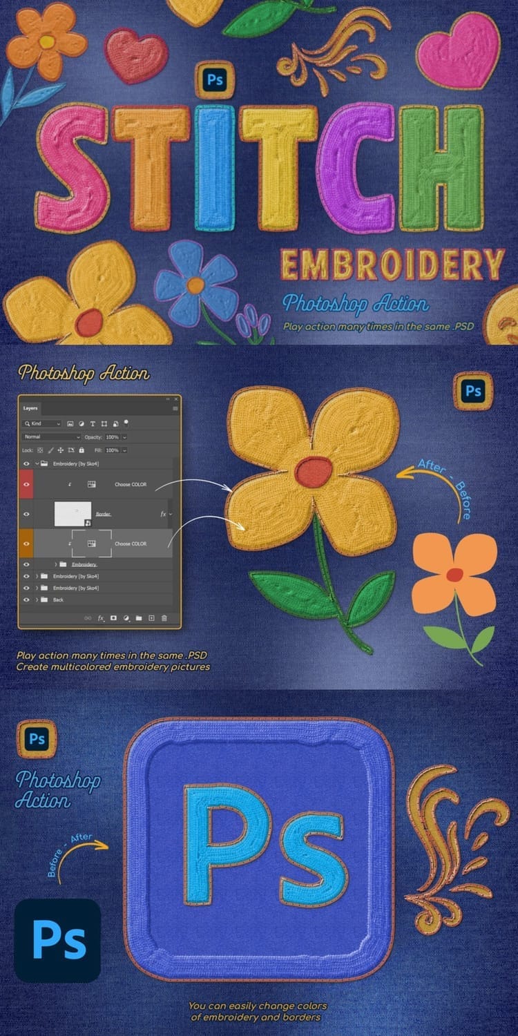 Patch Maker Tools: Create Embroidered Patches in Photoshop Fast and Easily