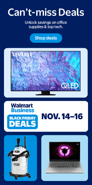 Deals this good won’t wait. Can’t miss savings on top tech, furniture & more at Walmart Business.