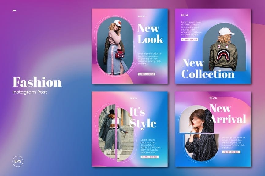 Screenshot of the Fluid Fashion Brand Instagram Post.