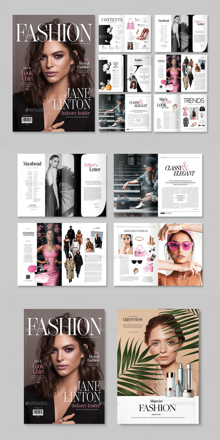 Fashion Magazine Template by BrandPacks