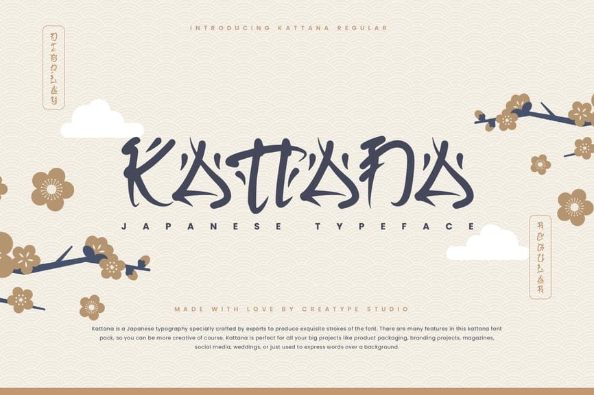 Kattana: Exquisite Japanese Display Font