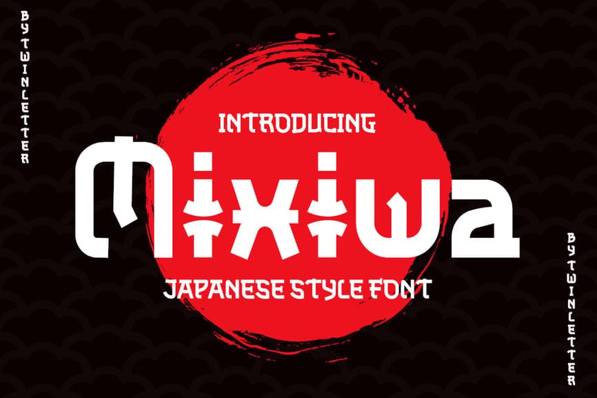 Mixiwa: Dashing Sans-Serif Japanese-Style Font: Exquisite Japanese Display Font