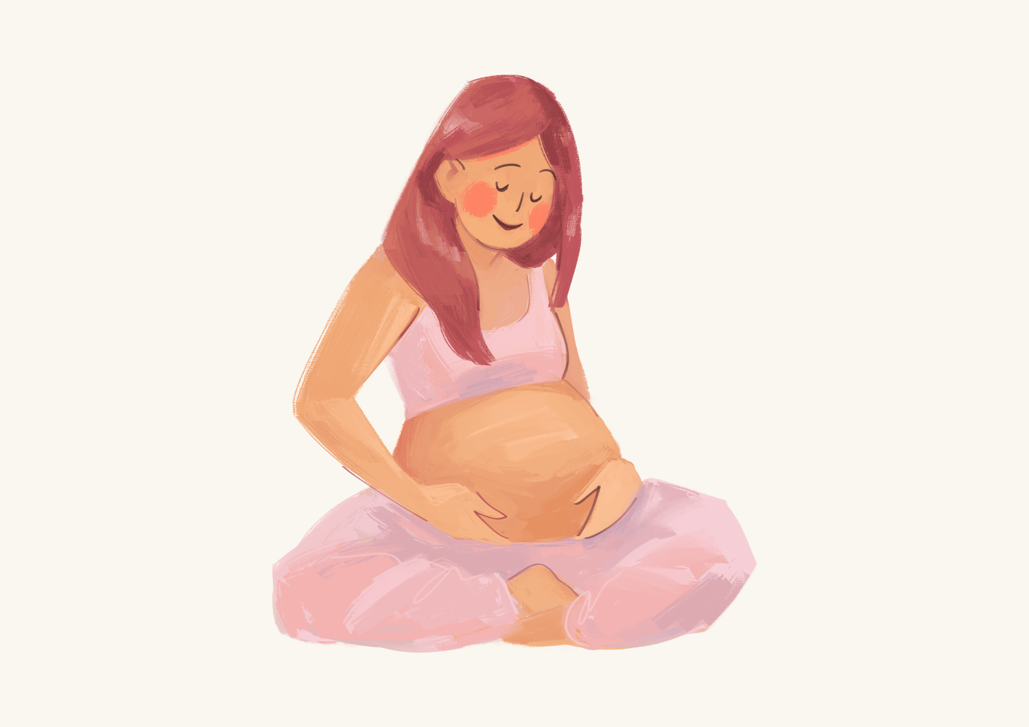 femme enceinte qui tient son ventre