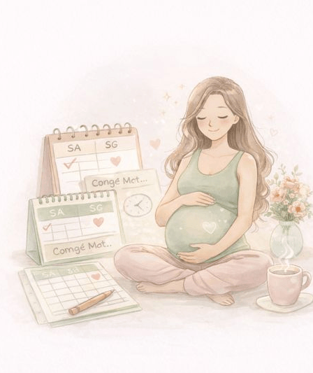 Femme enceinte qui suit le développement de son bébé mois par mois