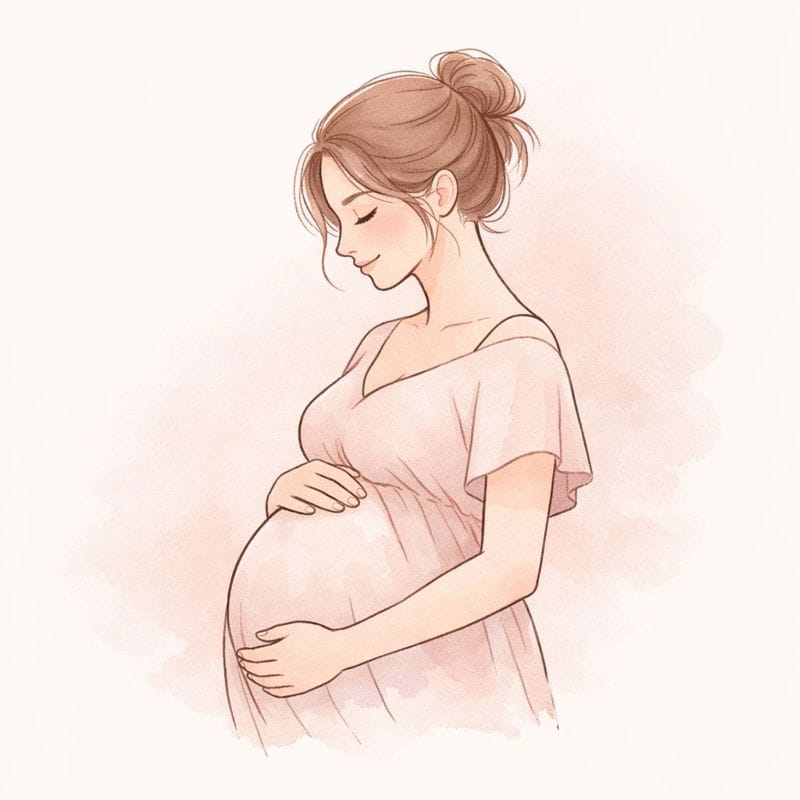 Femme enceinte apaisée — sérénité et réduction de la charge mentale pendant la grossesse