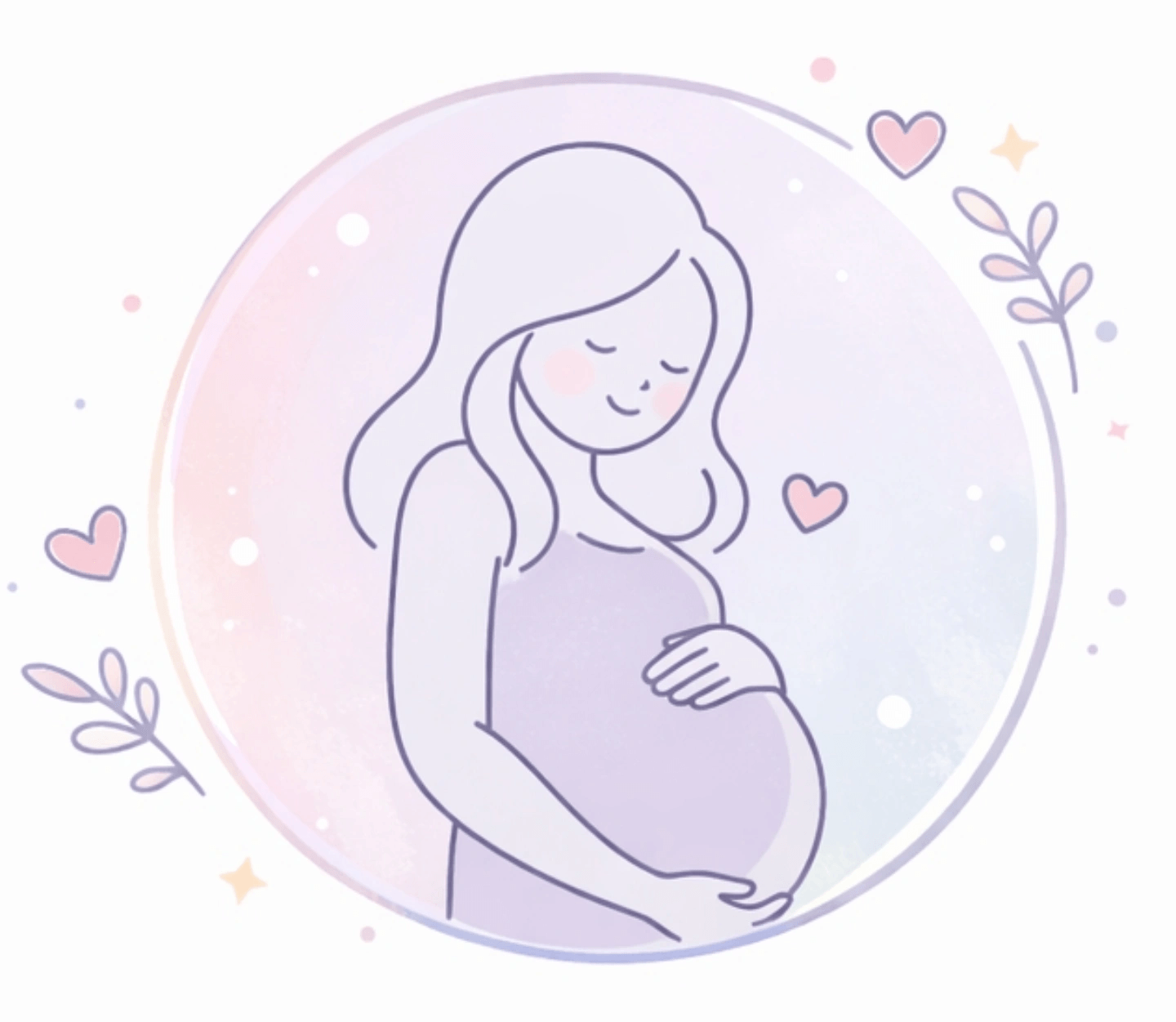 Logo La Bulle de Sérénité — illustration femme enceinte apaisée