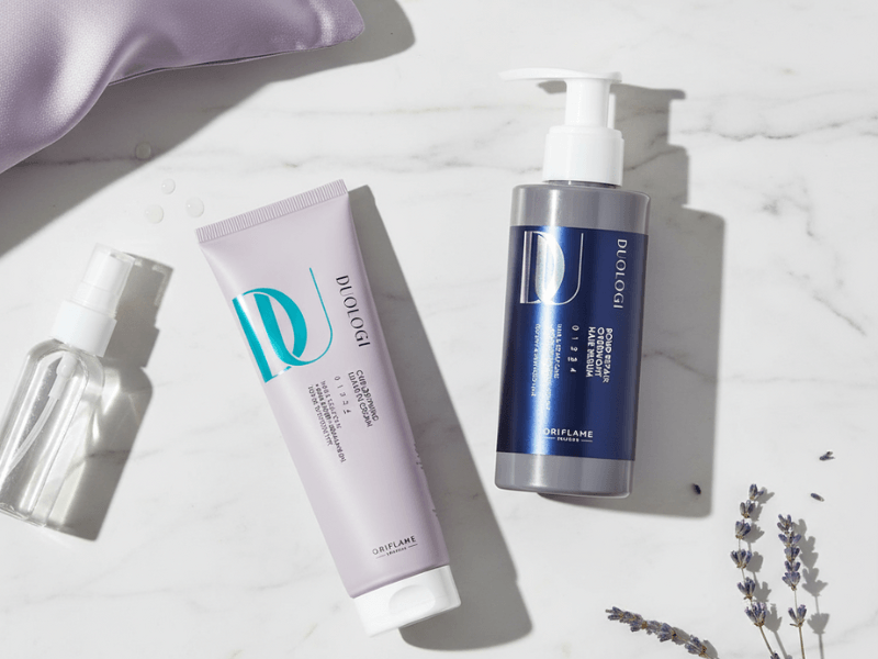 Duologi Curl Defining Leave-In Cream and Bond Repair Overnight Hair Serum