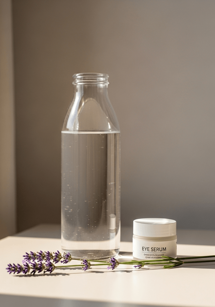 Hydration essentials for refreshed eyes - water and eye serum for inside-out moisture