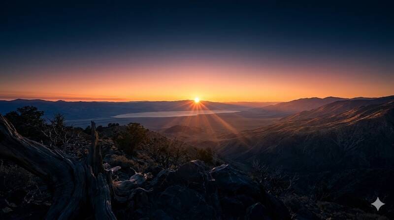 Alba sulle montagne