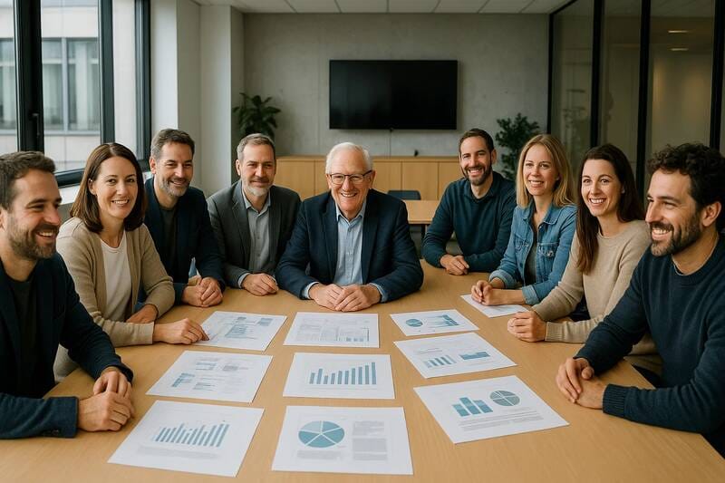 Tavolo di lavoro con partner