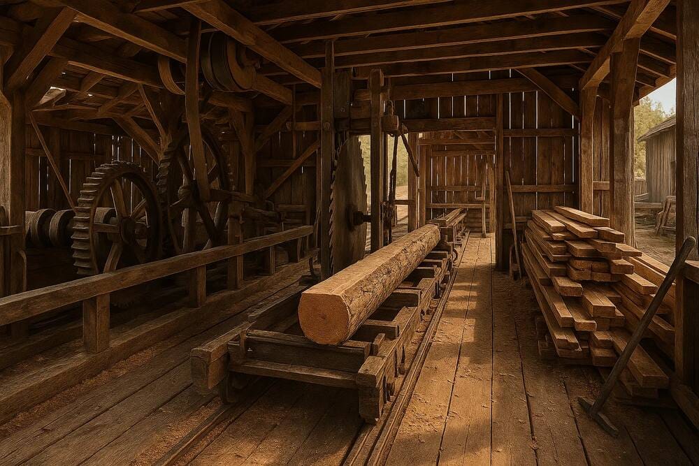 Segheria storica in legno