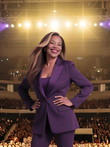 career coach tracey pennywell standing on stage 