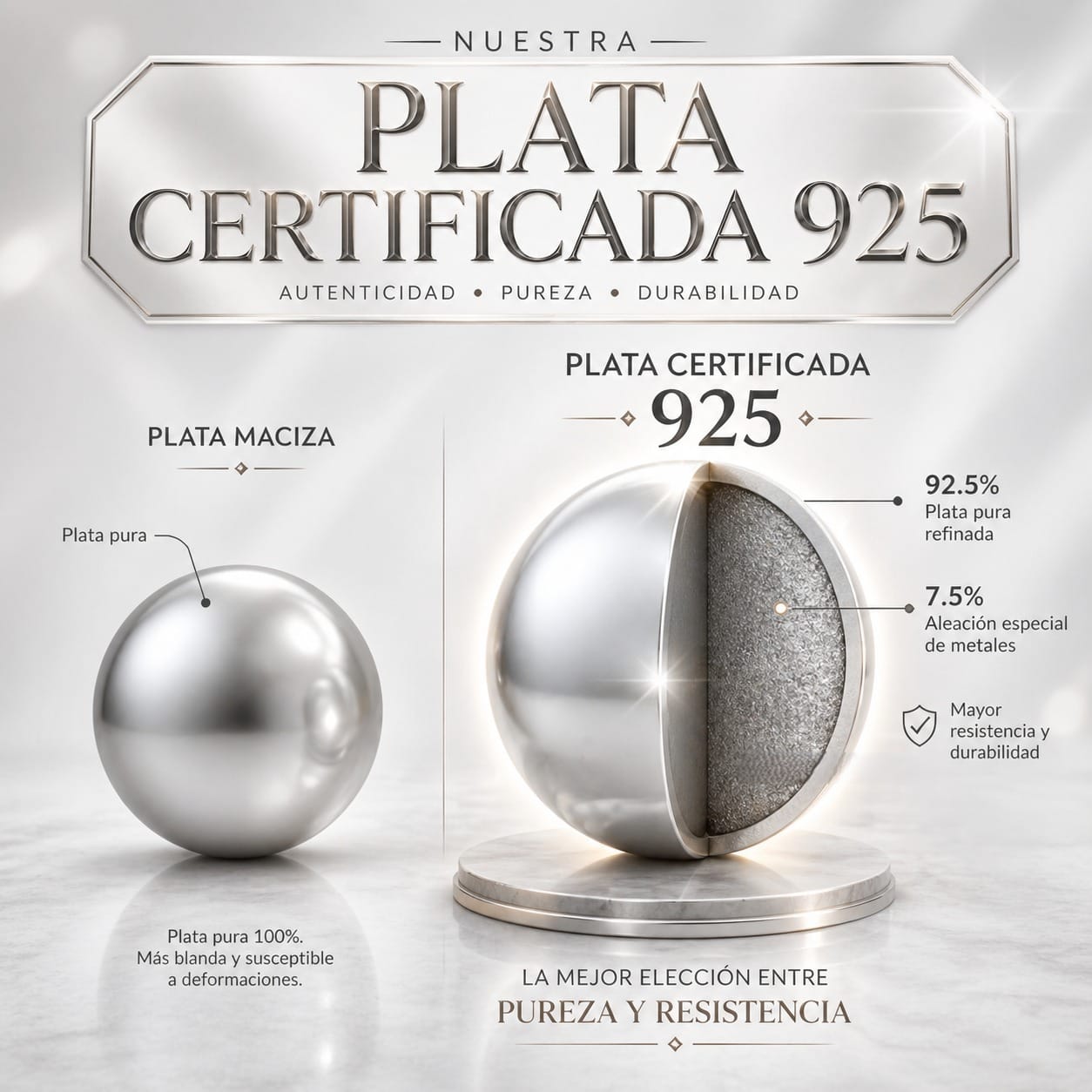 Comparativa de tipos de plata