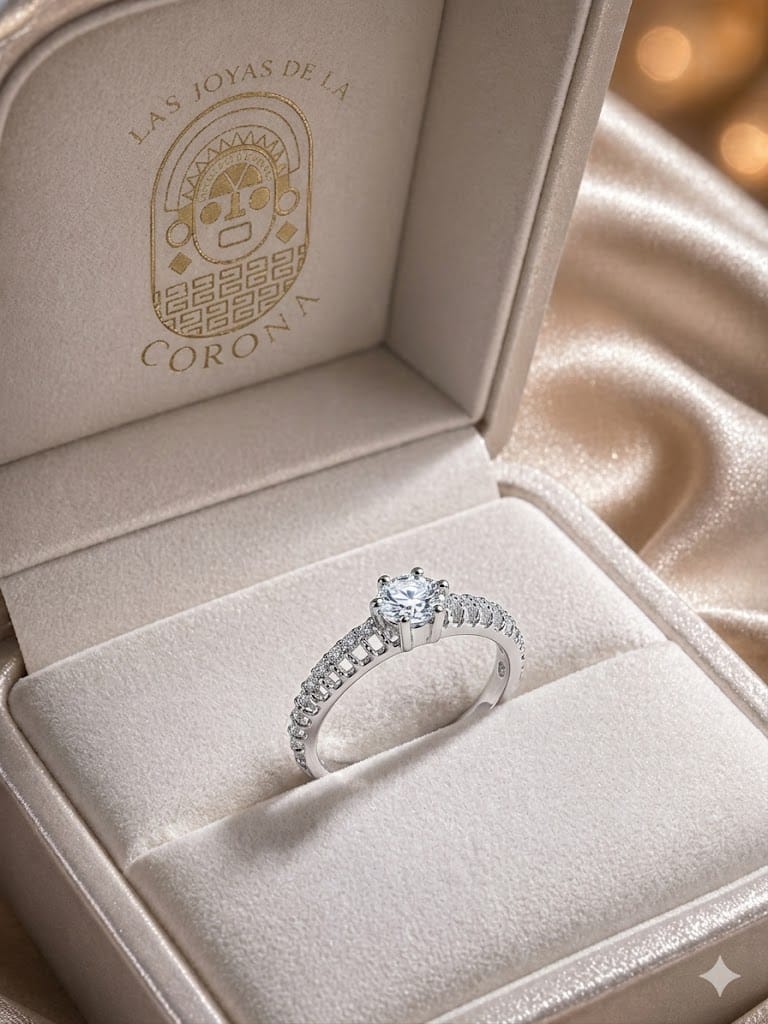 Anillo zircón brillante te amo