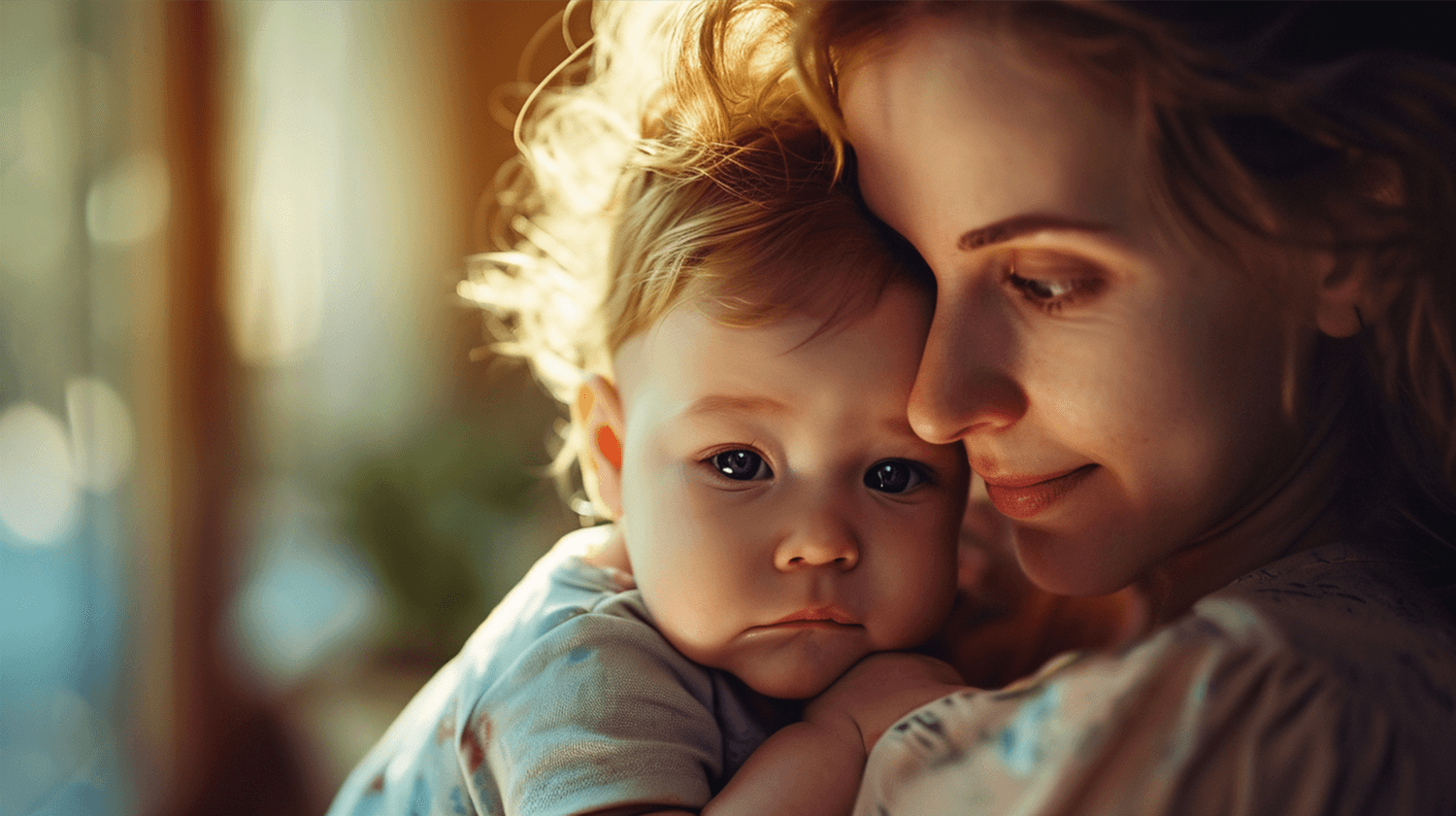 Mother with newborn baby