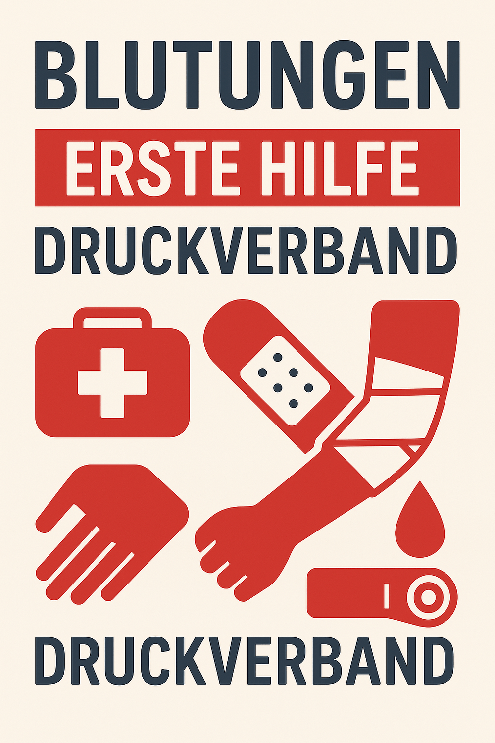 Blutungen stillen – Druckverband Erste Hilfe