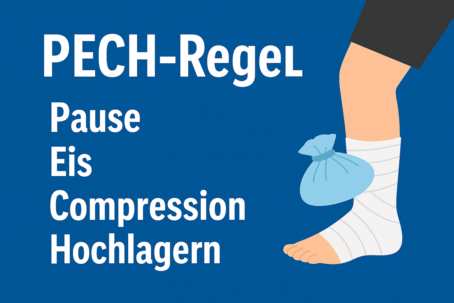 PECH-Regel – Erste Hilfe bei Verstauchungen und Sportverletzungen