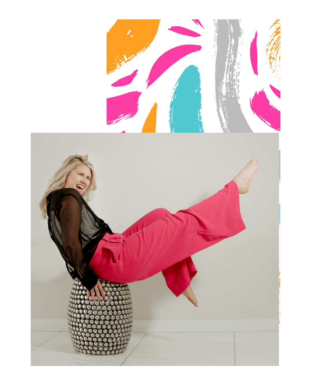 Mary Hodson burnout coach for Rad Techs in pink pants
