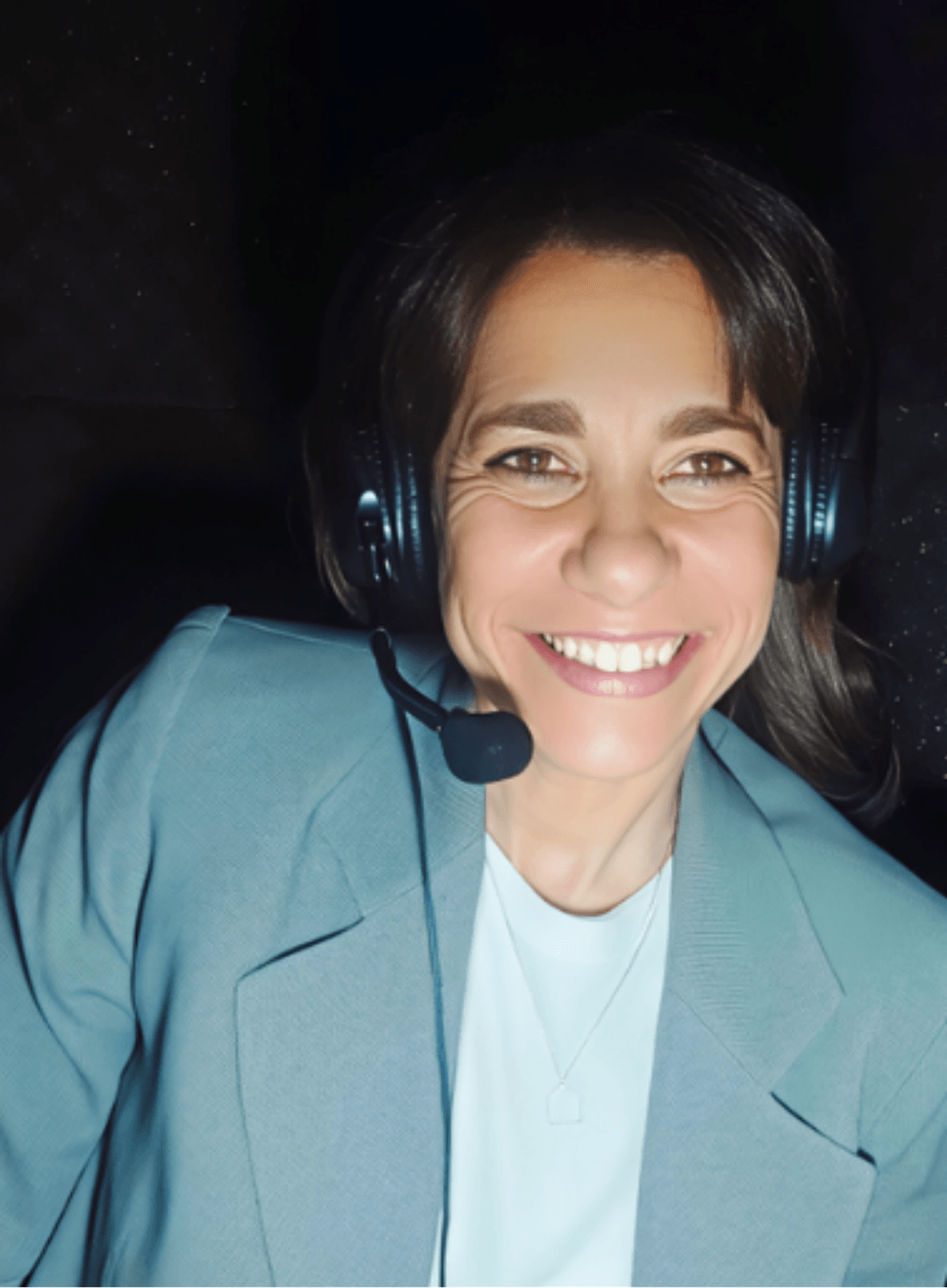 Paulina Casabé coordinando evento internacional – experiencia en interpretación y traducción institucional.