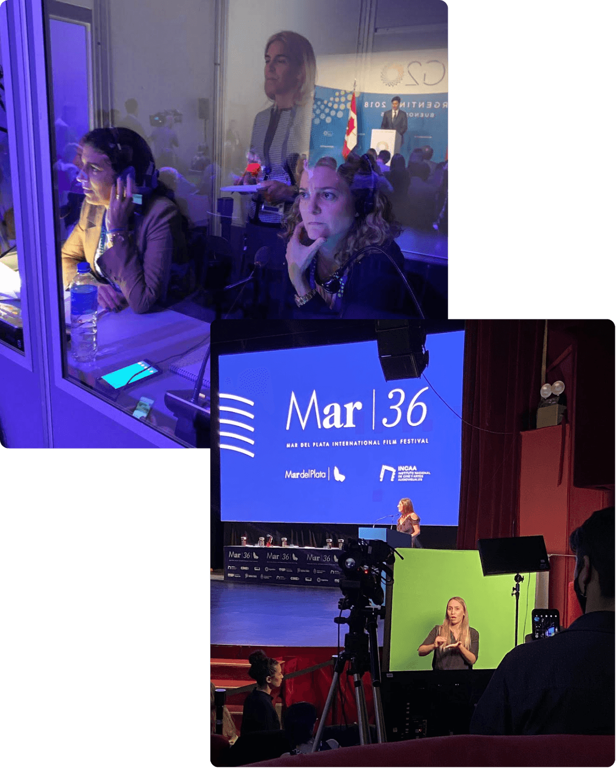 Equipo de intérpretes profesionales coordinados por Casabest Communications