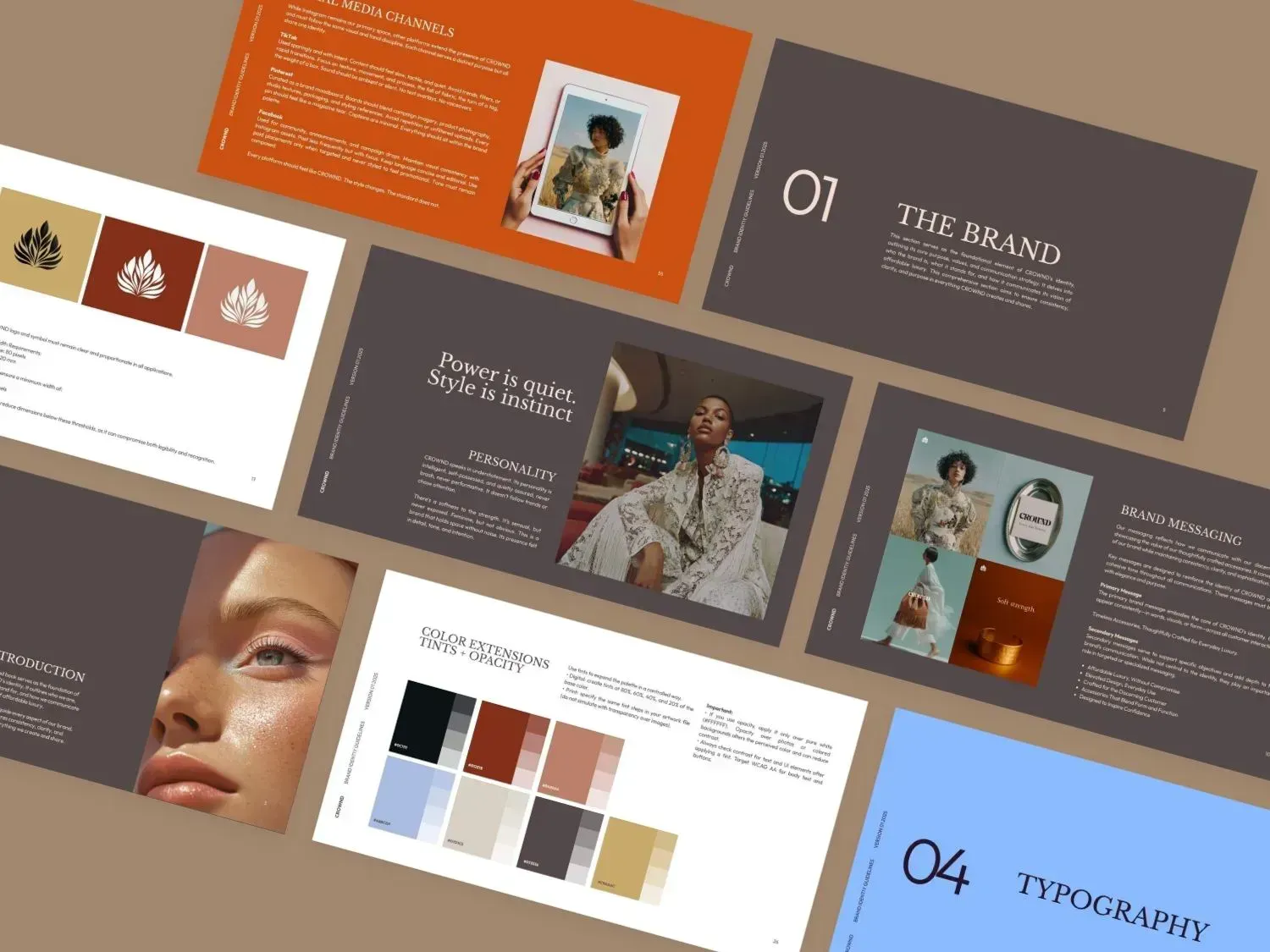 Complete Direction for Canva Template Crownd Brand Identity Guide for entrepreneurs done for you