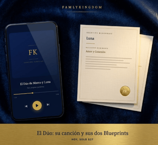 El Dúo: dos Identity Blueprints, tu canción familiar y tu historia narrada, $27