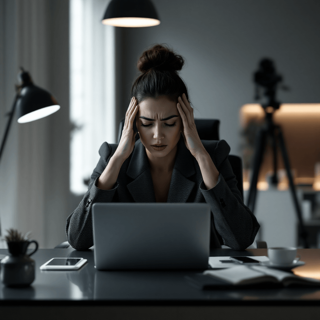 Emprendedora creando su página de ventas