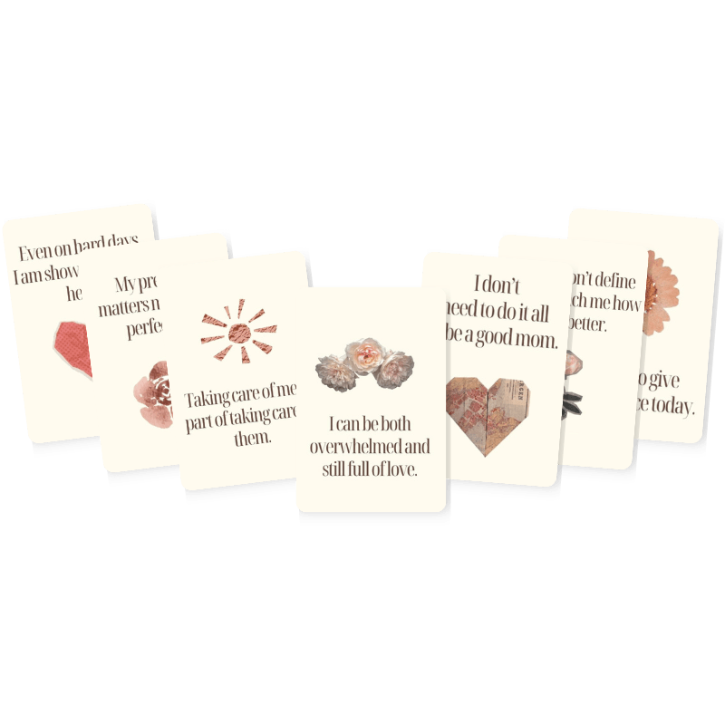 Mom Guilt Affirmation Cards mockup