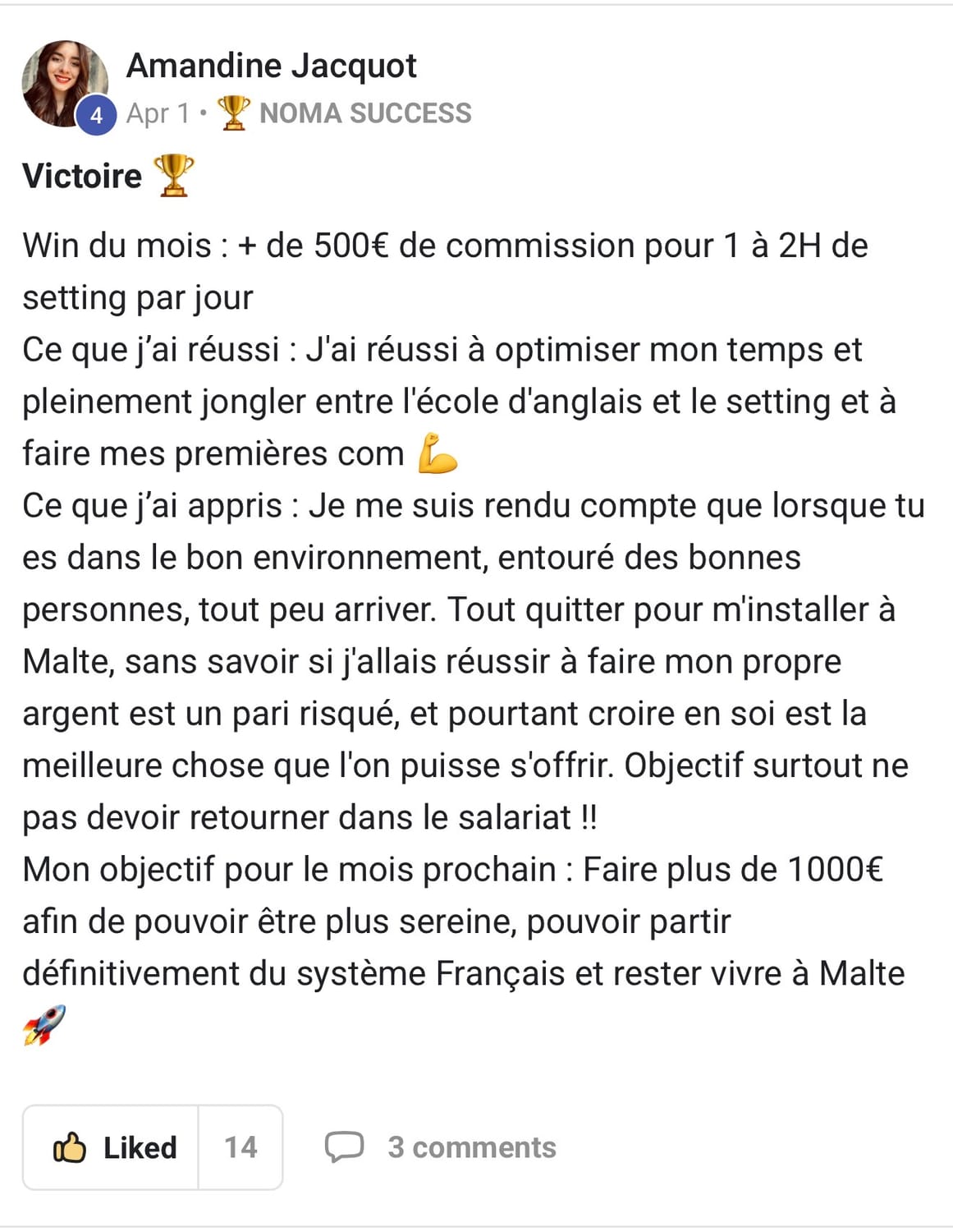 Témoignage Amandine Jacquot
