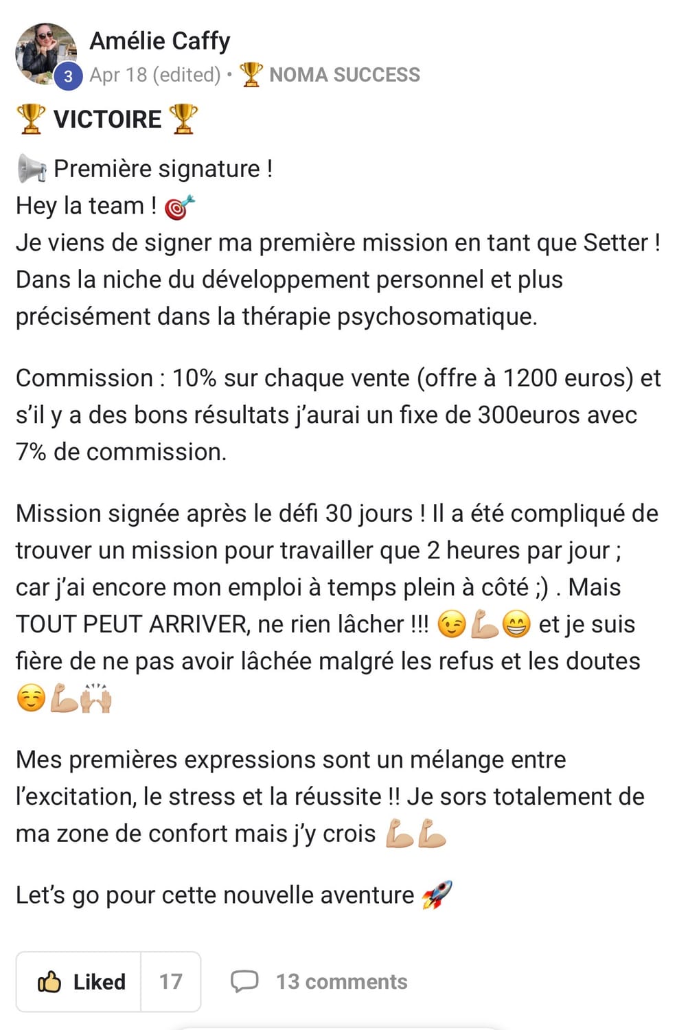 Témoignage Amélie Caffy