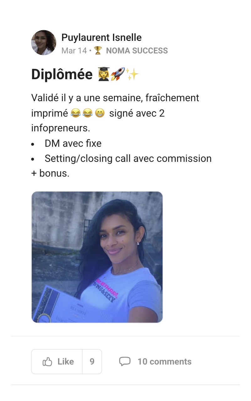 Isnelle Puylaurent, 14 mars, diplômée