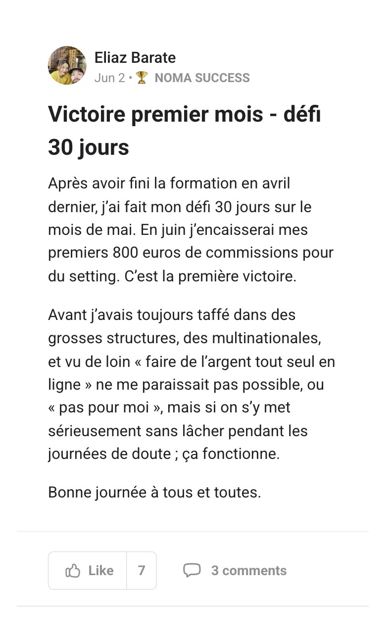Témoignage Eliaz Barate