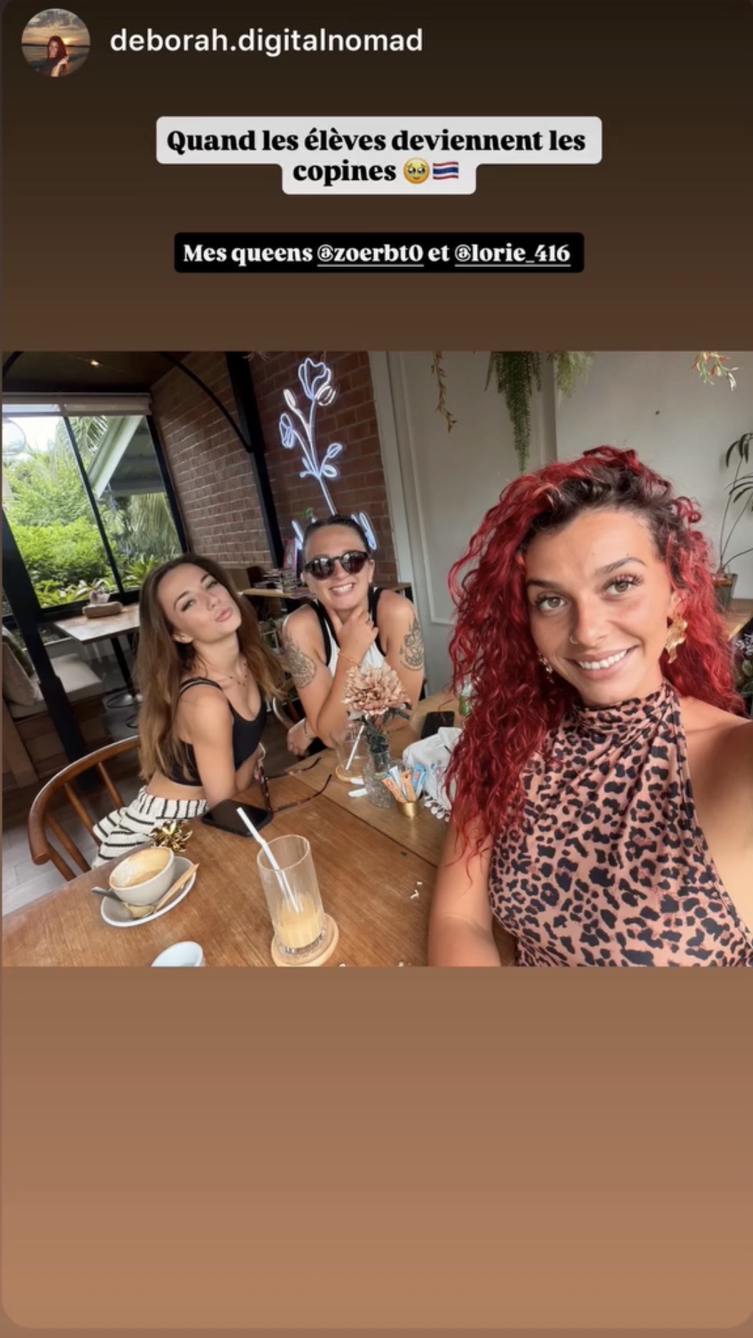 Déborah, Zoé et Lorie à Koh Samui