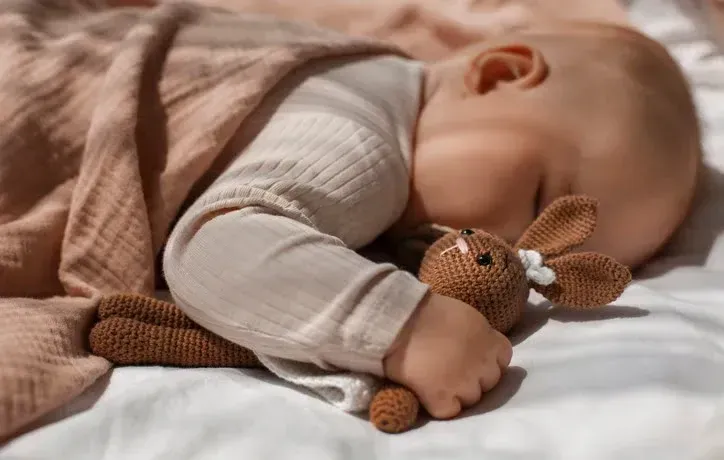 Plan de sueño – bebé durmiendo con peluche