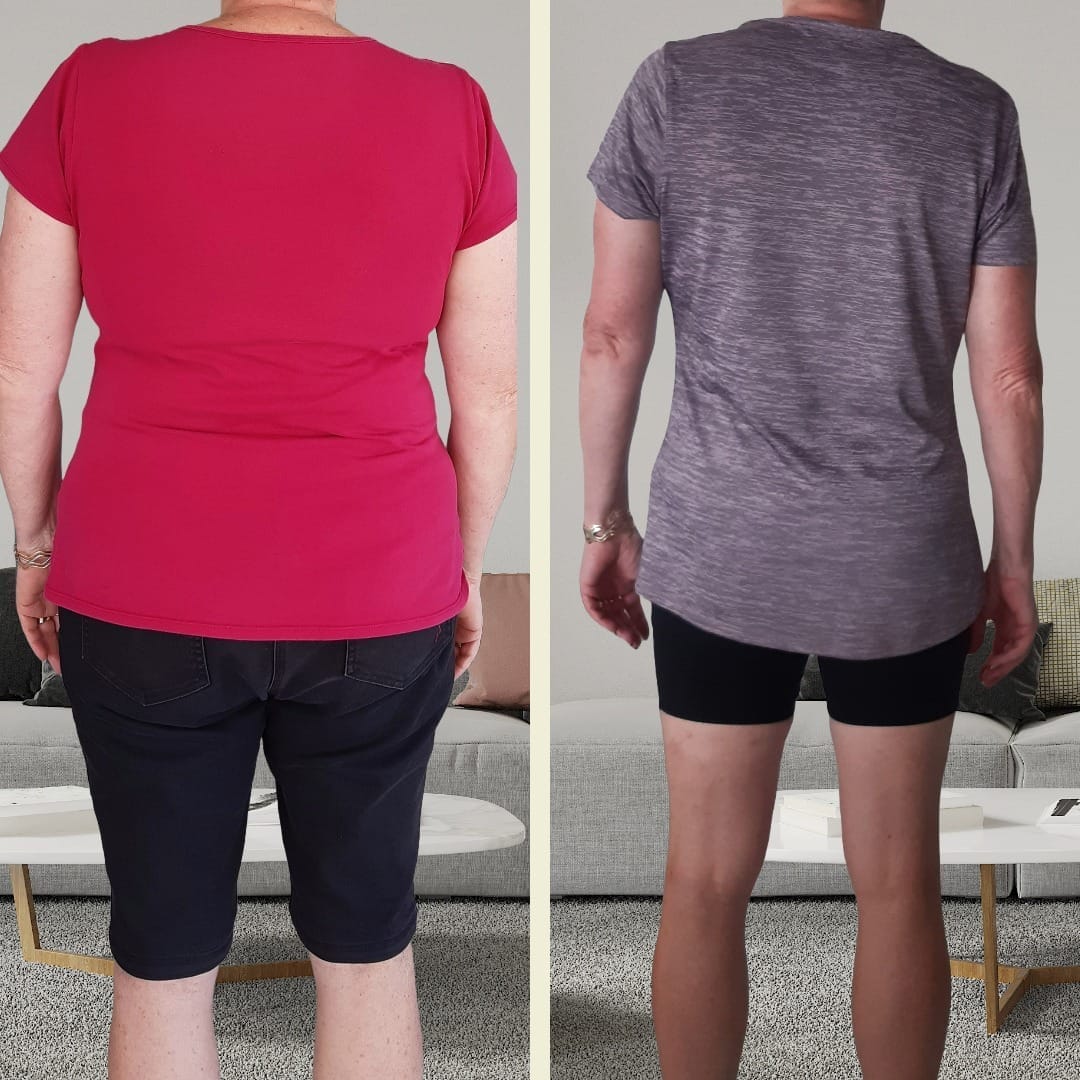 Female client transformation after committing to our strength training and nutrition program.