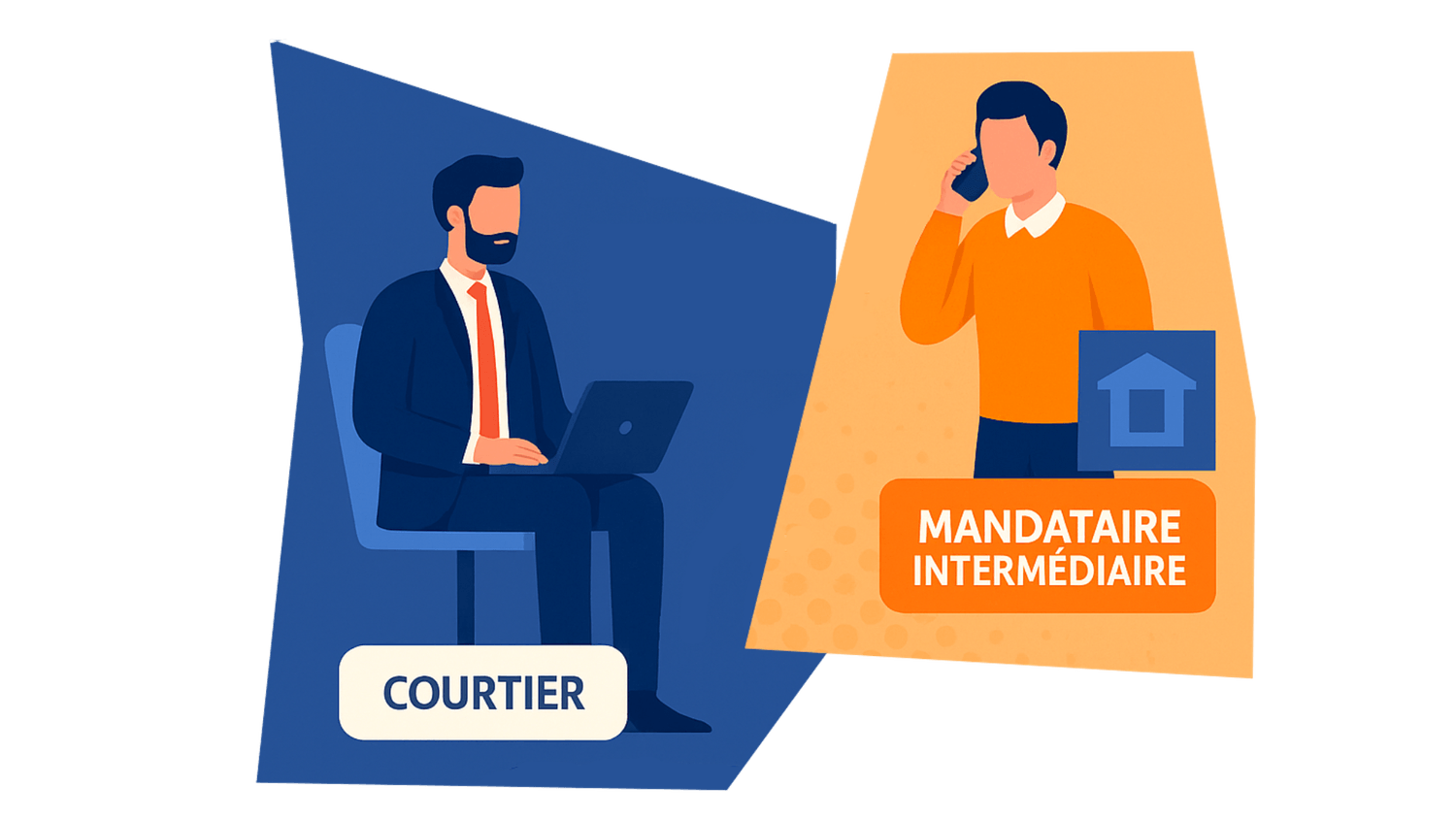 Comparaison investissement courtier 10000 euros vs mandataire 500 euros