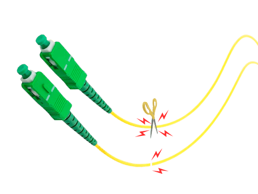Sin cobertura de fibra óptica