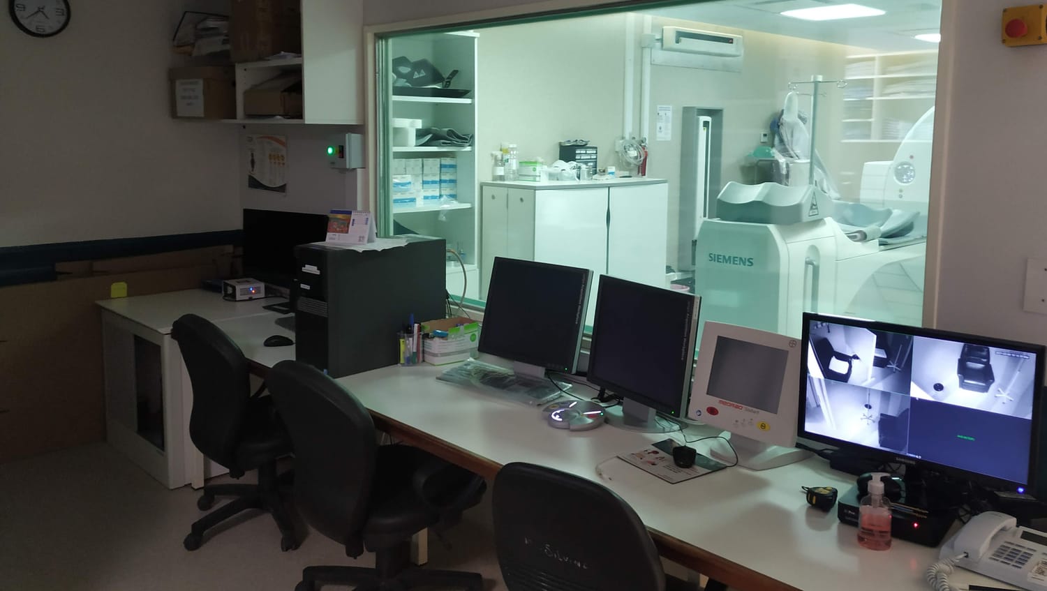 Sala de PET/CT con blindaje estructural