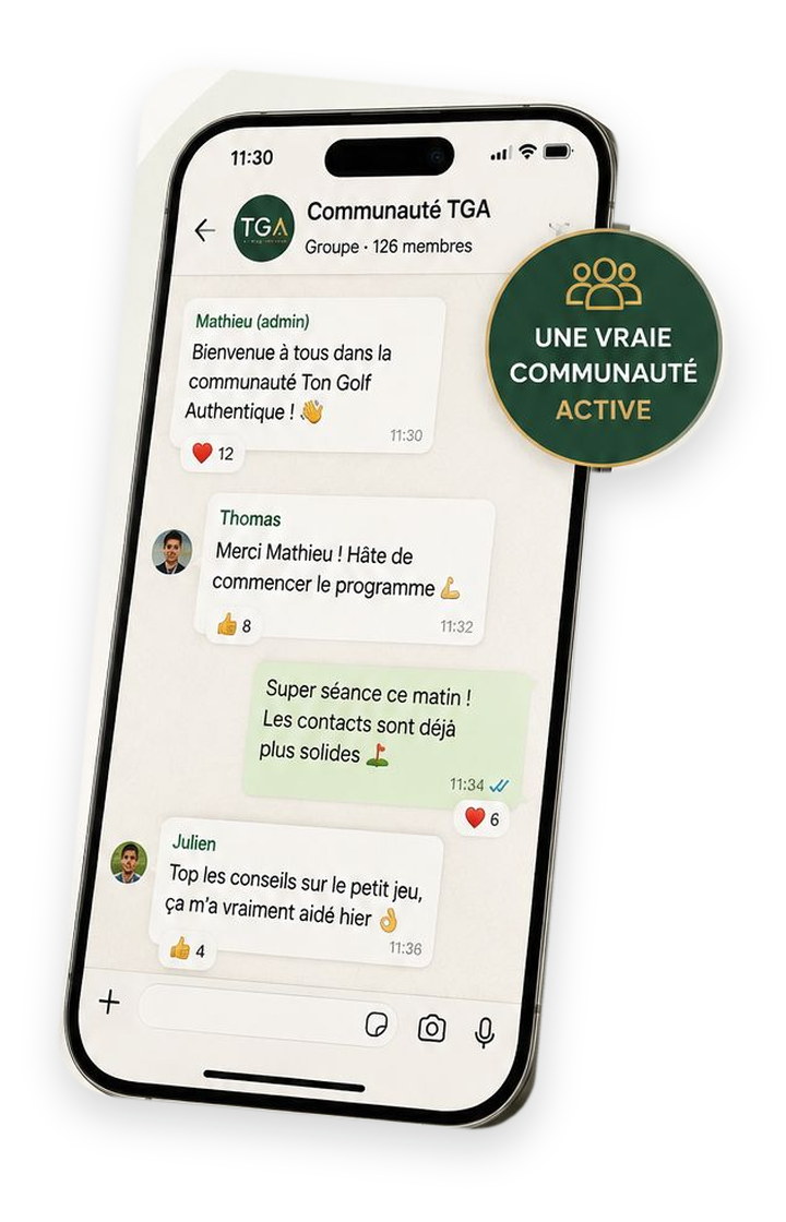Le groupe WhatsApp de la communauté Ton Golf Authentique