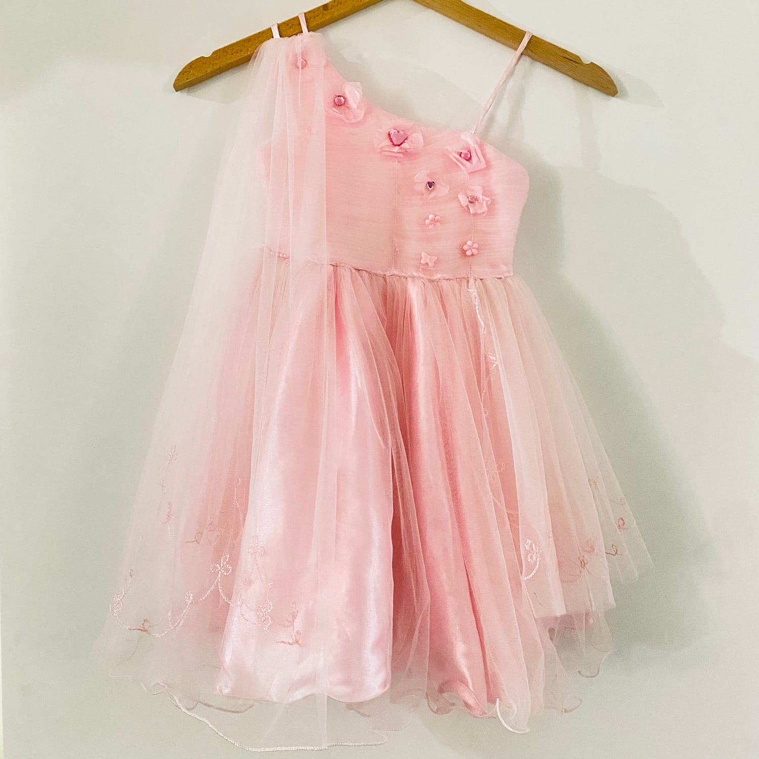 Robe Rose pale satinée