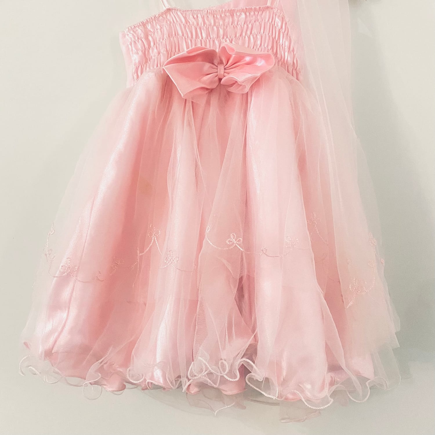 Robe Rose pale satinée