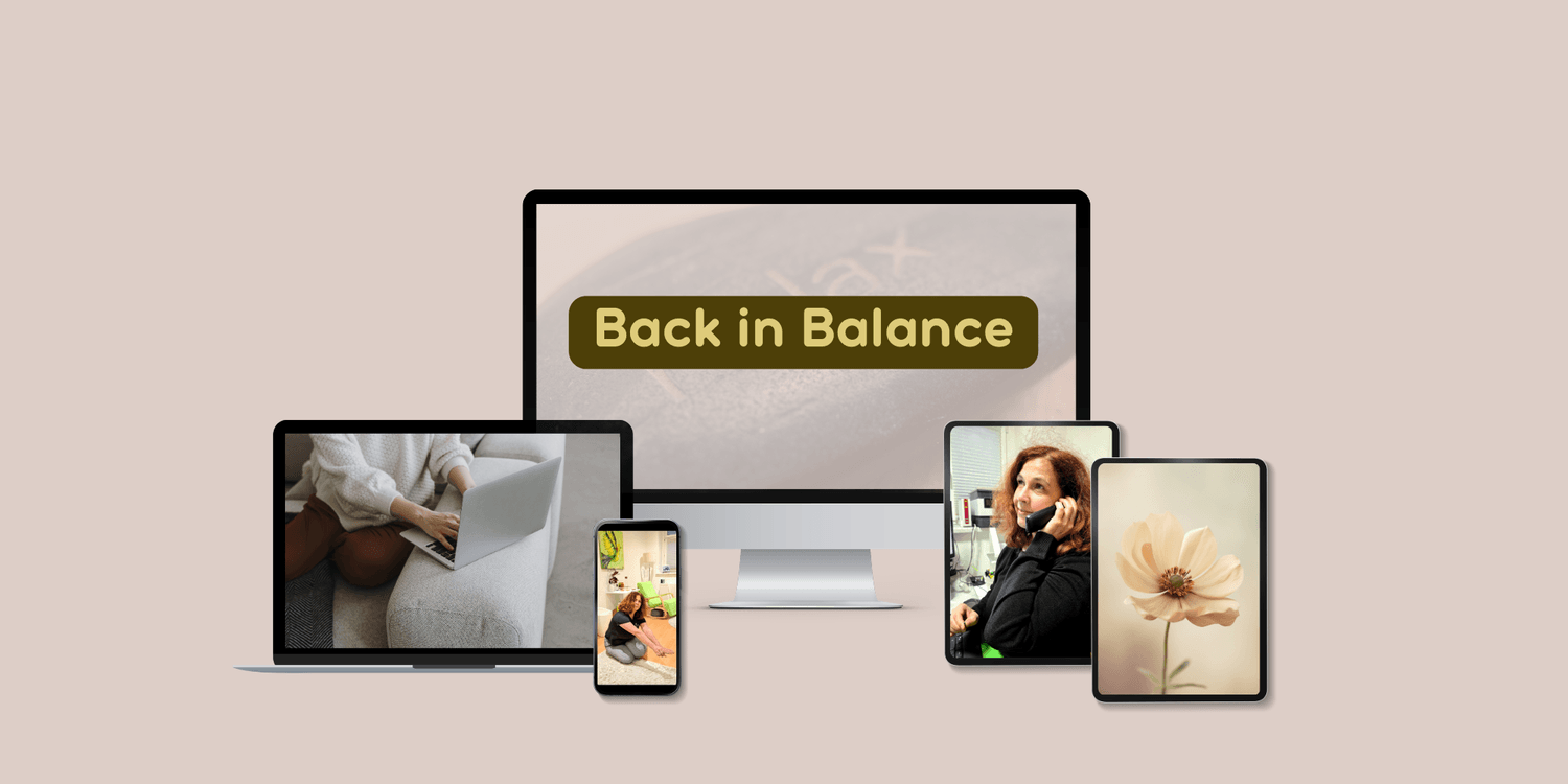 BACK IN BALANCE Produktansicht auf mehreren Geräten