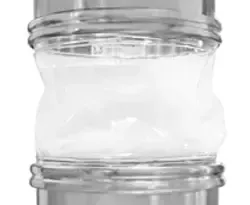 Spigot transparente de metal 