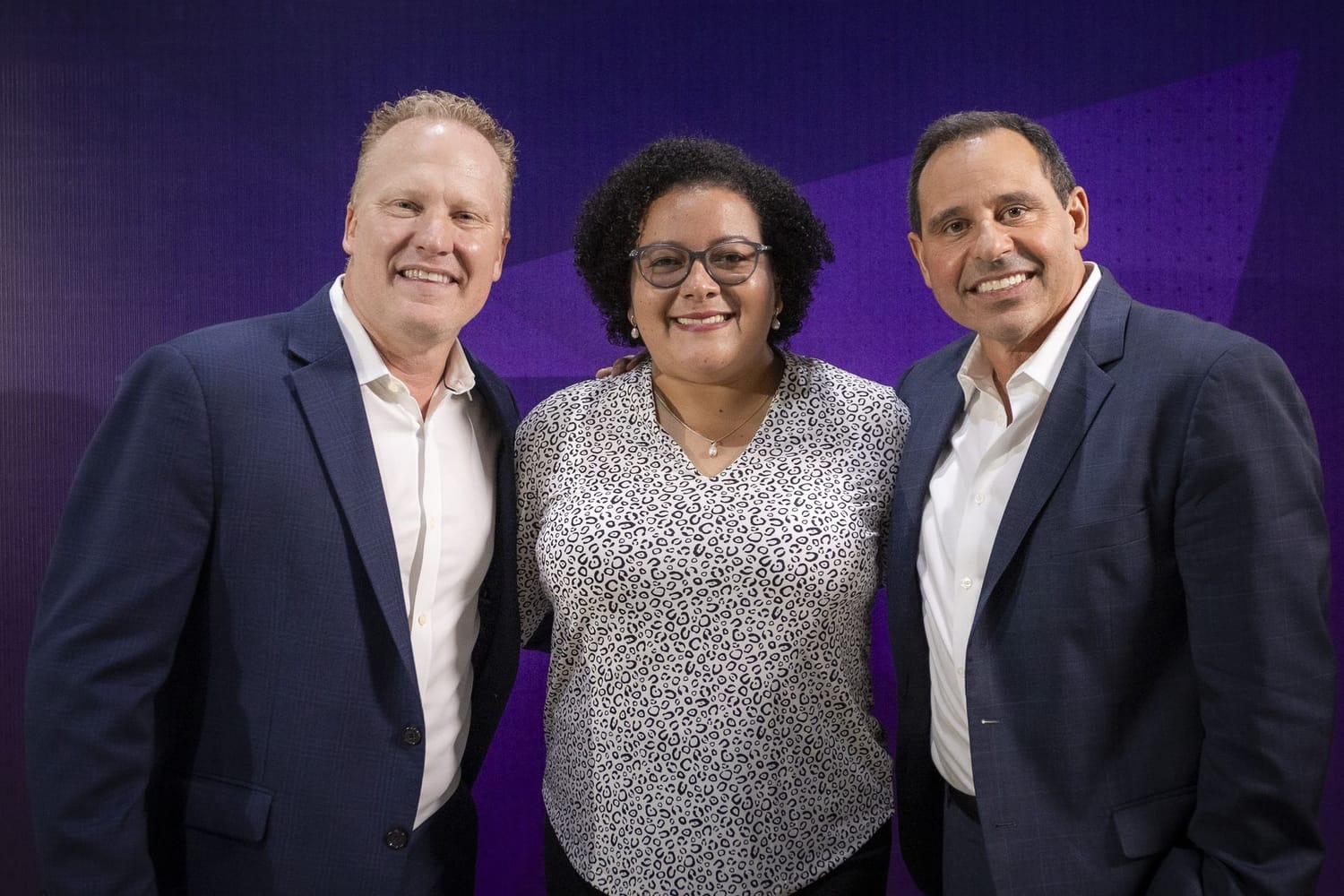 Fabiola Villagra con Mark Cole y Juan Vereecken