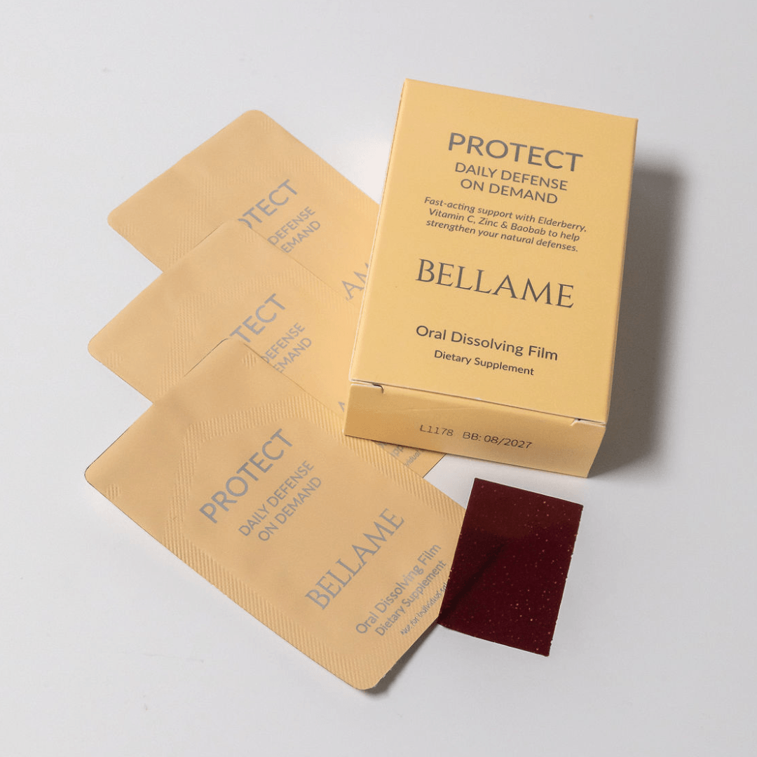 box of protect ODF on demand film and one strip on display counter