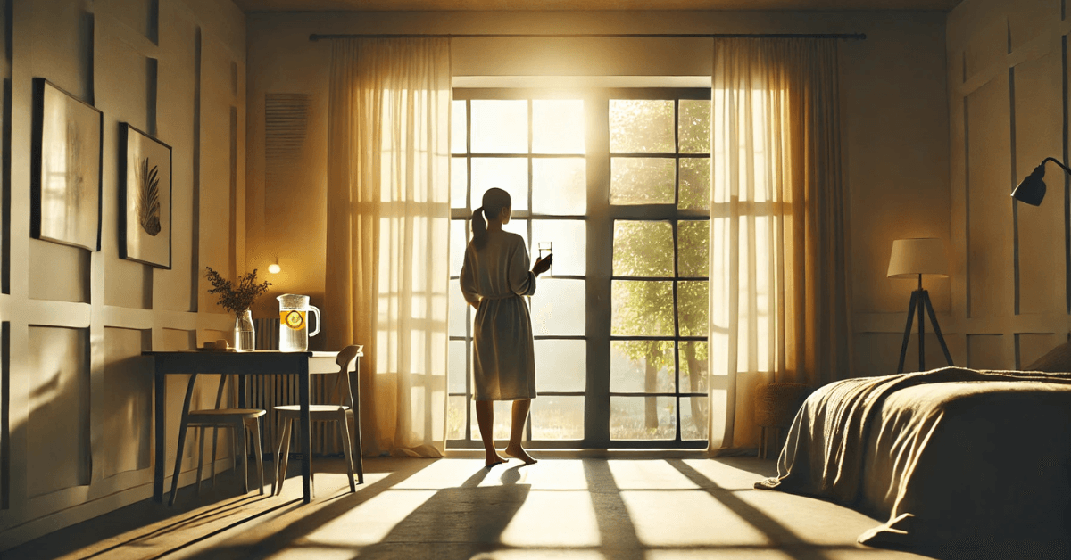 Starting the day with lemon water to rehydrate and boost metabolism