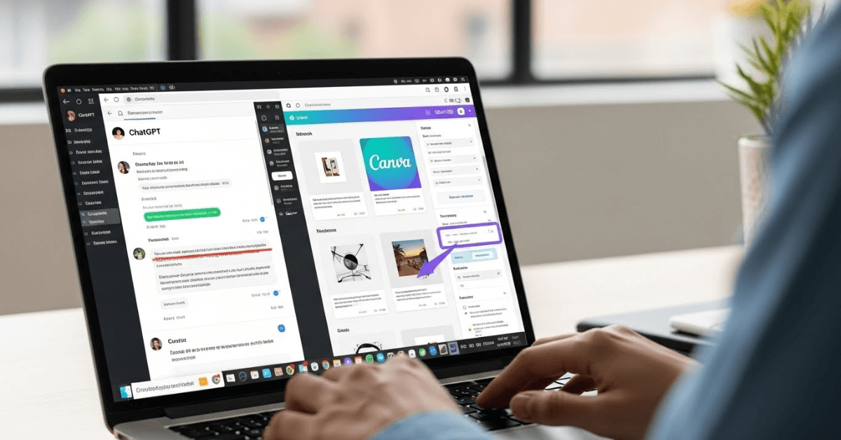Using AI tools like ChatGPT and Canva to create affiliate content quickly