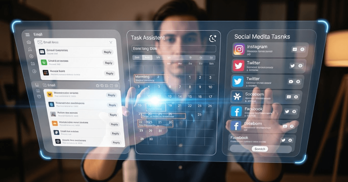 Offering virtual assistant services like email and social media management